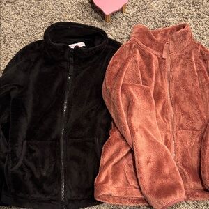 Black and Pink Fleece Jackets